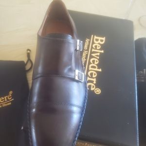 Belvedere Monk Strap Antique Gray leather